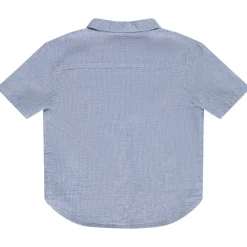 Chemise manches courtes uni en toile texturé pour garçon