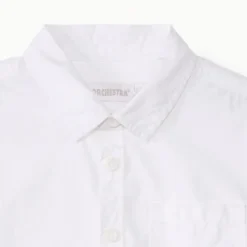 Chemise manches courtes uni à poche pour garçon