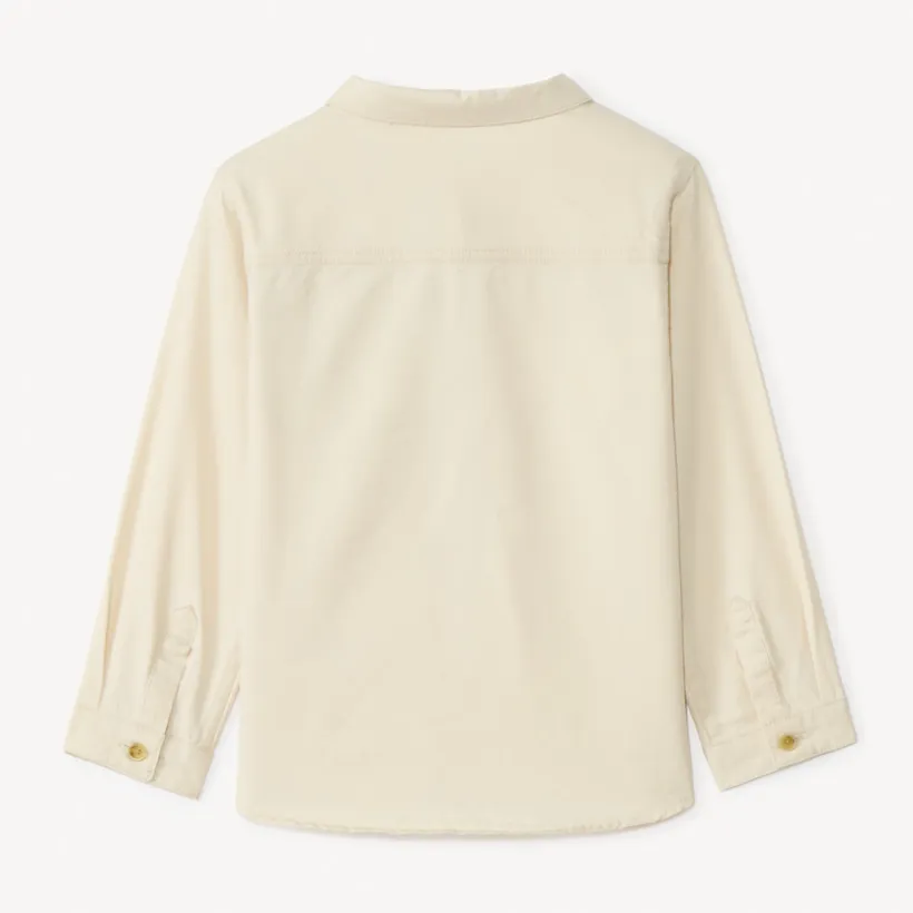 Chemise manches longues avec étiquette pour bébé garçon