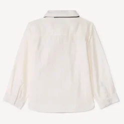 Chemise manches longues avec noeud papillon amovible pour bébé garçon
