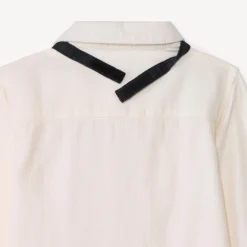 Chemise manches longues avec noeud papillon amovible pour bébé garçon