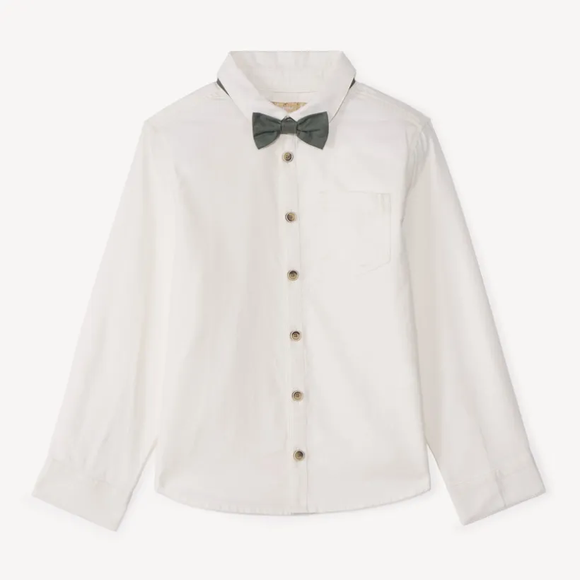 Chemise manches longues avec nœud papillon pour garçon