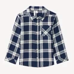 Chemise manches longues bébé garçon en flanelle à carreaux