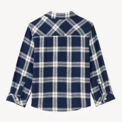 Chemise manches longues bébé garçon en flanelle à carreaux
