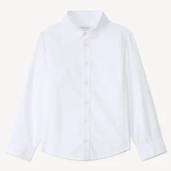 Chemise manches longues blanche unie pour garçon