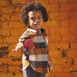 Chemise manches longues à carreaux pour bébé garçon