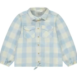 Chemise manches longues à carreaux à nouer pour fille