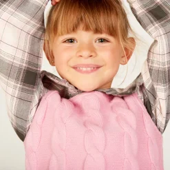 Chemise manches longues à carreaux 2 en 1 pour fille