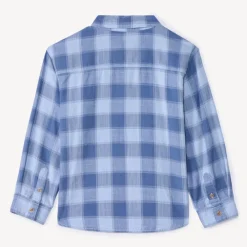 Chemise manches longues à carreaux pour garçon