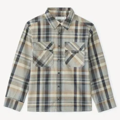 Chemise manches longues à carreaux pour garçon