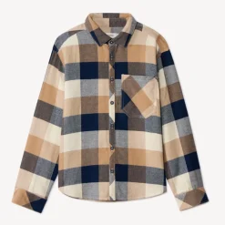 Chemise manches longues à carreaux pour garçon