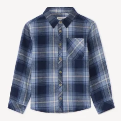 Chemise manches longues à carreaux pour garçon