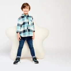 Chemise manches longues à carreaux pour garçon