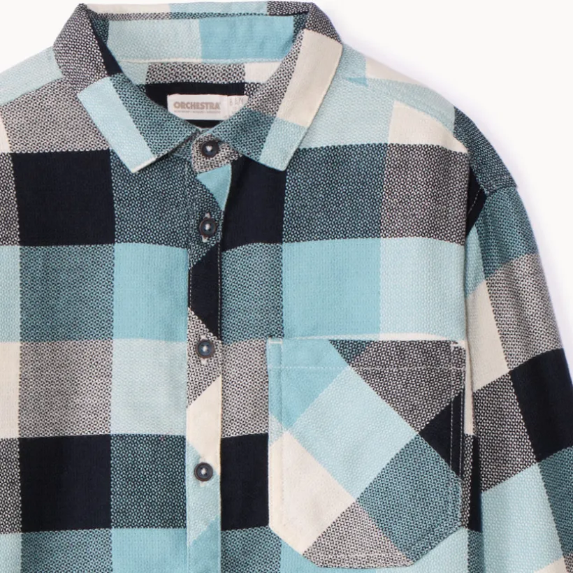 Chemise manches longues à carreaux pour garçon