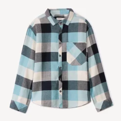 Chemise manches longues à carreaux pour garçon