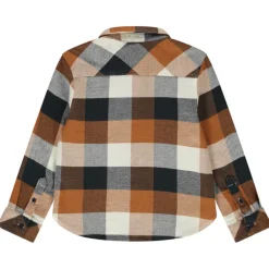 Chemise manches longues à carreaux avec poche pour garçon
