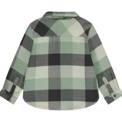 Chemise manches longues à carreaux avec poche pour garçon