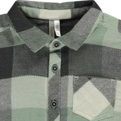 Chemise manches longues à carreaux avec poche pour garçon