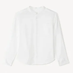 Chemise manches longues à col mao pour garçon