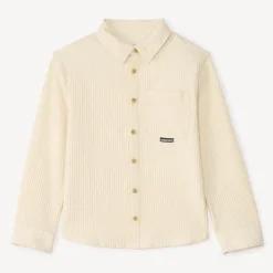 Chemise manches longues en nid d'abeille pour garçon