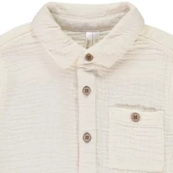 Chemise manches longues en tetra uni pour bébé garçon