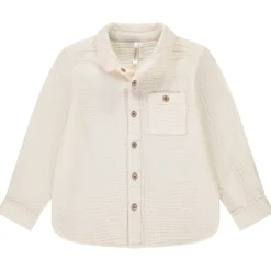 Chemise manches longues en tetra uni pour bébé garçon