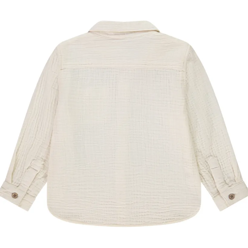 Chemise manches longues en tetra uni pour bébé garçon