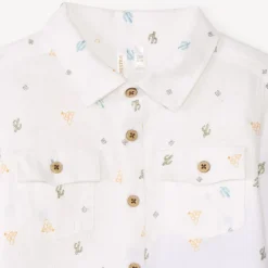 Chemise à manches longues en toile imprimée cactus pour bébé garçon