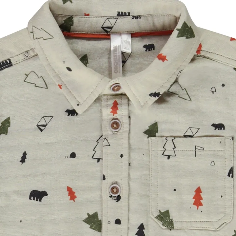 Chemise manches longues imprimé forêt pour bébé garçon