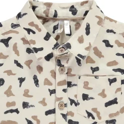 Chemise manches longues imprimé tacheté pour bébé garçon