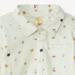 Chemise manches longues imprimé Noël pour bébé garçon