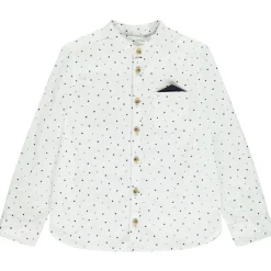 Chemise manches longues imprimé carrés + mouchoir pour garçon