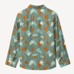 Chemise manches longues imprimé feuillage pour garçon
