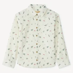 Chemise manches longues imprimé Noël pour garçon