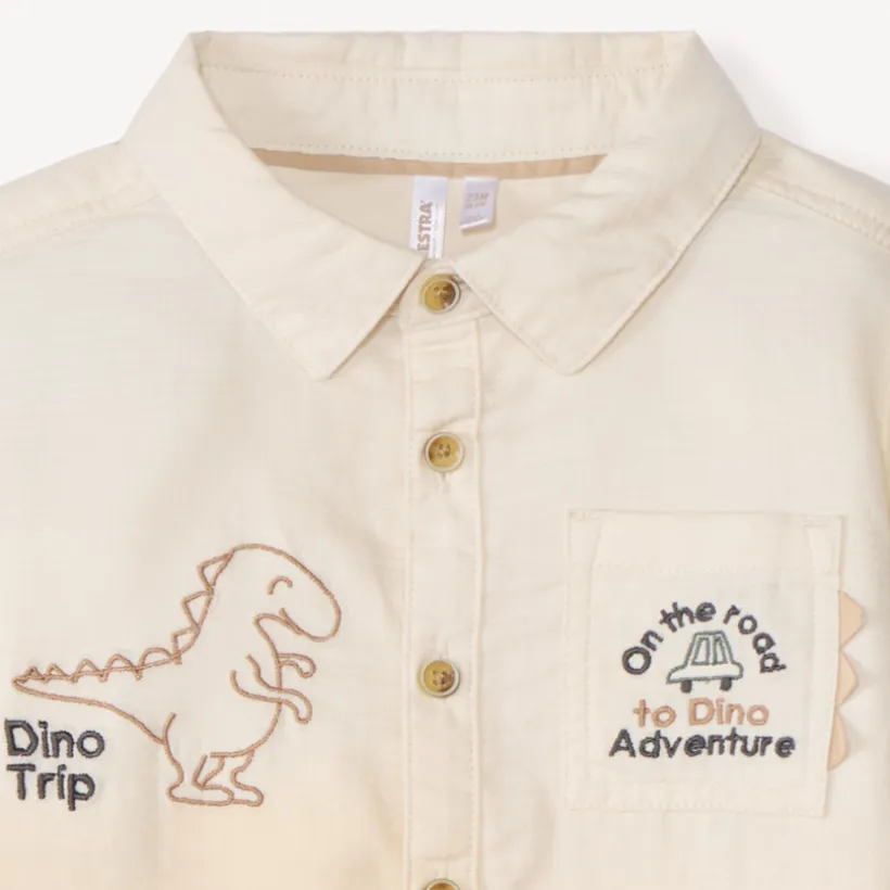 Chemise manches longues motifs dinos pour bébé garçon