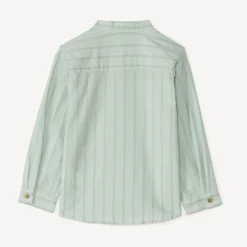 Chemise manches longues rayée col mao pour bébé garçon