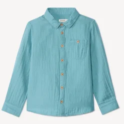 Chemise manches longues uni avec poche pour garçon