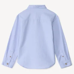 Chemise manches longues uni bleu ciel pour garçon