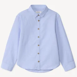Chemise manches longues uni bleu ciel pour garçon
