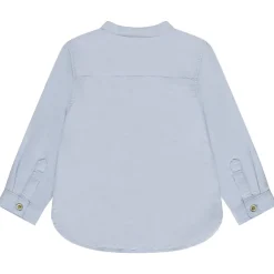 Chemise manches longues uni à col mao pour bébé garçon