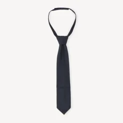 Chemise manches longues unie à cravate pour garçon