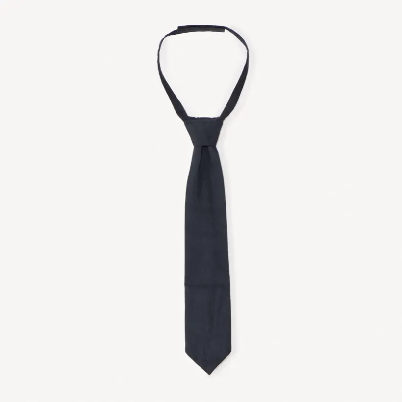 Chemise manches longues unie à cravate pour garçon