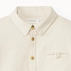 Chemise manches longues unie pour garçon