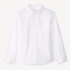 Chemise manches longues uni à poche pour garçon