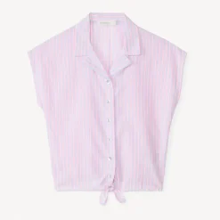 Chemise rayée à nouer pour fille