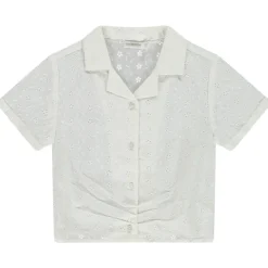 Chemisier manches courtes en broderie anglaise pour fille