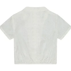 Chemisier manches courtes en broderie anglaise pour fille