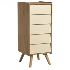 Chiffonier Vintage - Chêne / Jaune