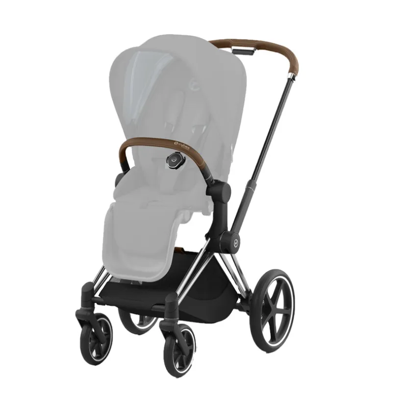 Châssis poussette Priam Chrome - Marron