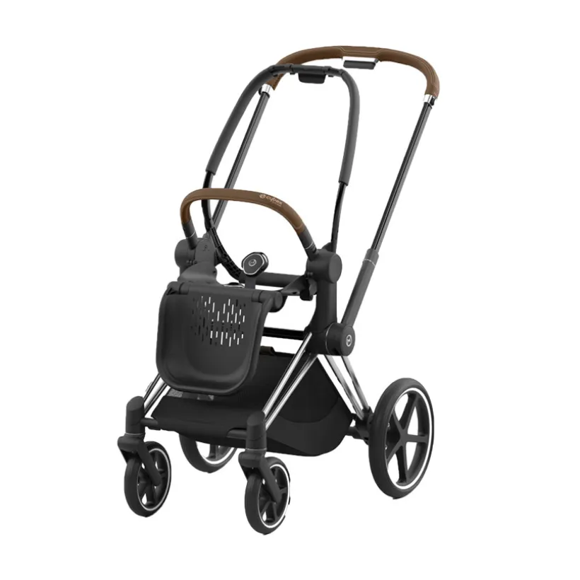 Châssis poussette Priam Chrome - Marron